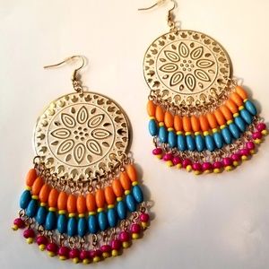 Boho Dream Catcher Fringe Earrings (4in)